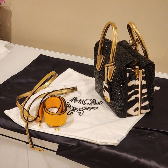 Brand New!! MCM: Mini Embellished “Milla” Special Black bag - Picture 13 of 13